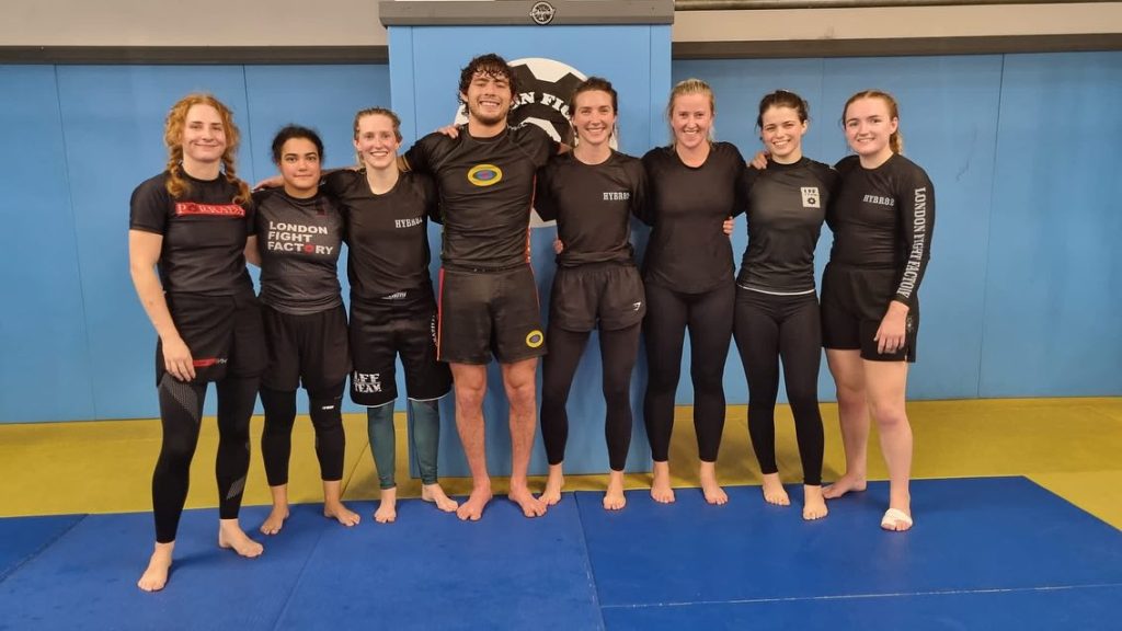 BJJ student working on hip movement and base