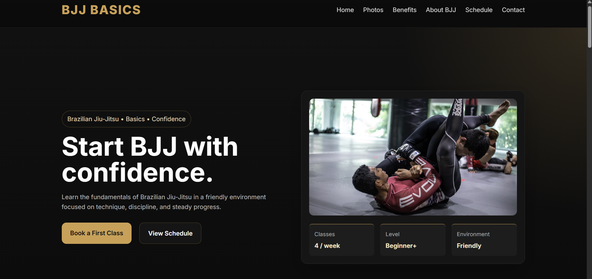 BJJ Landing Page